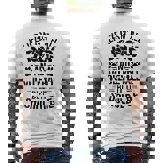 Dogs And Volleyball Volleyball Men's Back Print T-Shirt | Mazezy