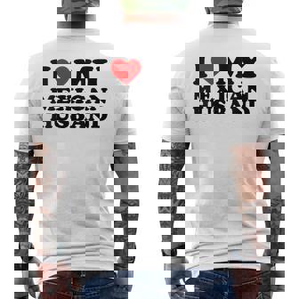 Donna I Love My Mexican Husband Con Collo A T-shirt da uomo con stampa posteriore - Novitaregali