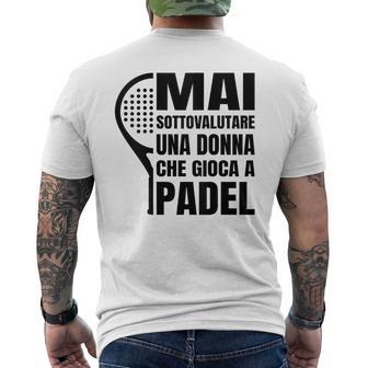 Donna Padel Maiottovalutare Divertente T-shirt da uomo con stampa posteriore - Novitaregali