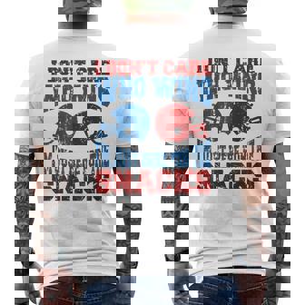 I Don't Care Who Wins I'm Just Here For The Snacks Football Men's T-shirt Back Print - Monsterry