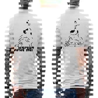 Downward Human Cute Puppy Yoga Dog Yoga Delightful Scene Men's T-shirt Back Print - Thegiftio