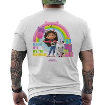 Dreamworks Gabby's Dollhouse 7Th Birthday Men's T-shirt Back Print - Thegiftio UK