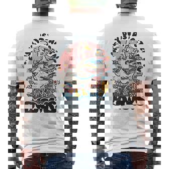 Easily Distracted By Books Read Goose Lover Bookworm Reading Men's T-shirt Back Print | Seseable CA