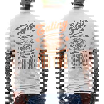 Eating For Two Thanksgiving Couples Pregnancy Announcement Men's T-shirt Back Print - Thegiftio