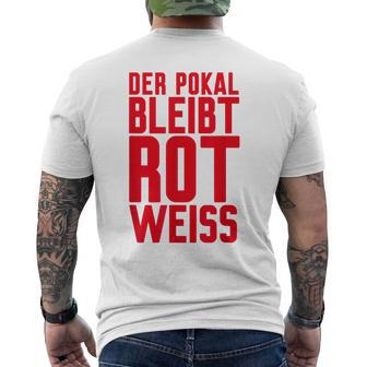 Essen Fussball Kickenerein Rot Weiss Fanieger Pokal T-Shirt mit Rückendruck - Geschenkecke