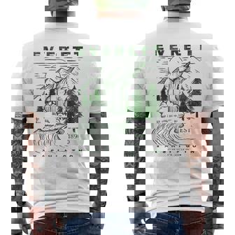 Everett Washington Neat Travel Souvenir Rustic Everett Men's T-shirt Back Print | Mazezy