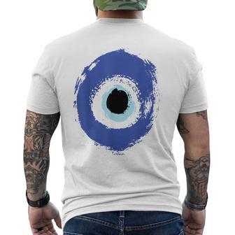 Evil Eye Artistic Blue Greek Men's T-shirt Back Print - Thegiftio UK