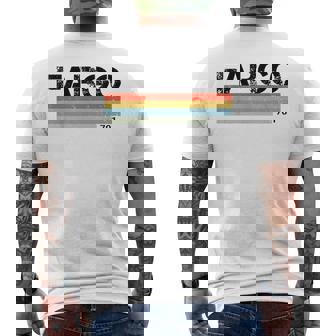 Fargo City レトロ ヴィンテージ ストライプ ギフトとお土産 メンズTシャツ バックプリント - Kawaiitshirt