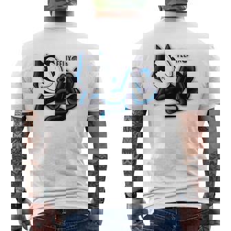 Felix The Cat Airbrush Men's T-shirt Back Print | Mazezy