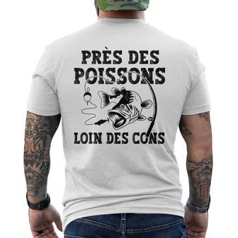 Fishing Pêcheur Près Des Poissons Loin Des Cons Drôle Cadeau T-shirt imprimé au dos - Cadeauxyz