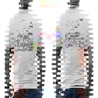 Floral Subtle Anti Trump Democrat Liberal Men's T-shirt Back Print - Monsterry