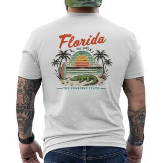 Florida Summer Vacation Holiday Beach Men's T-shirt Back Print | Mazezy