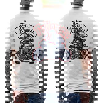 Followmeバイクに乗るゴリラのバックプリントデザイン メンズTシャツ バックプリント - Kawaiitshirt