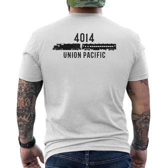 Freight Train Union Pacific Engine Types Of Trains Steam Men's T-shirt Back Print - Thegiftio UK