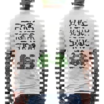 Frogs Together Strong Men's T-shirt Back Print | Mazezy