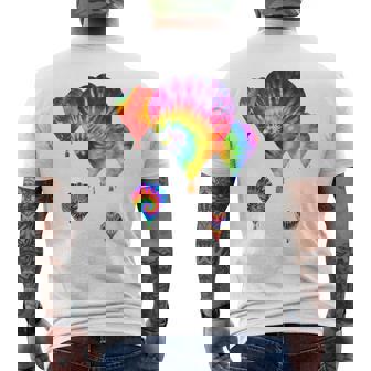 Fun Hot Air Balloon Hippie Tie Dye Ballooning Lt Men's Back Print T-Shirt | Mazezy