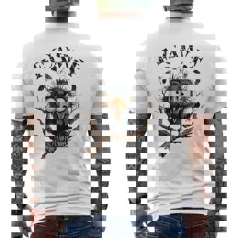 Black Crow Black Bird Crow Halloween Men's T-shirt Back Print - Monsterry