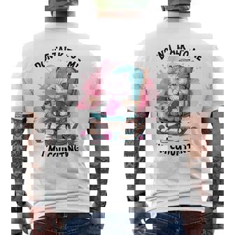 Cat Knits Lover Don't Talk To Me I'm Counting Knitting Men's T-shirt Back Print - Monsterry