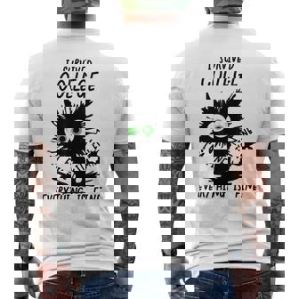 College Grad 2026 I Survived College Men's T-shirt Back Print - Thegiftio