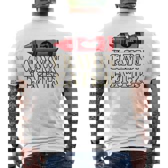 Crayon Eater Grunt Squad Military Soldier Jarhead Meme Men's T-shirt Back Print - Monsterry