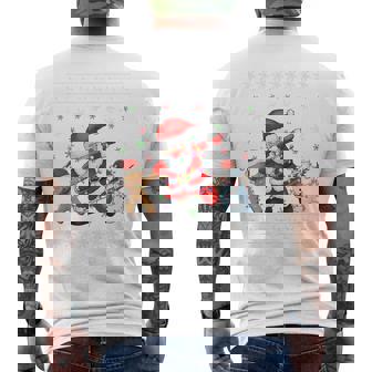 Dabbinganta Christmas おかしいdabサンタクロースクリスマス メンズTシャツ バックプリント - Kawaiitshirt