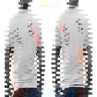 My Favorite Player Calls Me Step-Mom Baseball Heart Men's T-shirt Back Print - Thegiftio