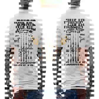 Fishing Tuna Bass Rod Fisherman Cool Dad Quote Men's T-shirt Back Print - Thegiftio