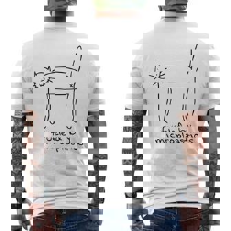 Fueled By Microplastics Cat Men's T-shirt Back Print | Seseable UK
