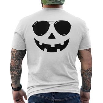 Jack O Lantern Face Pumpkin Halloween Costume Boys Men's T-shirt Back Print - Thegiftio