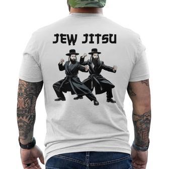 Jewish Hanukkah Rabbi Horah Dance Jew Israel Shabbat Men's T-shirt Back Print - Thegiftio UK