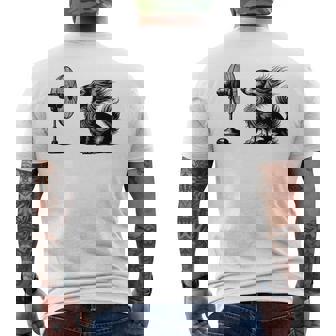 Long Haired Dachshund Dog With Fan Doxie Wiener Dog Men's T-shirt Back Print | Seseable CA