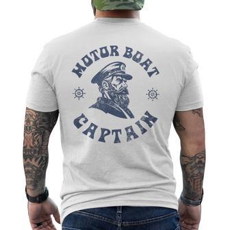 Motor Boating Vintage Motor Boat Captain Men's T-shirt Back Print - Thegiftio UK