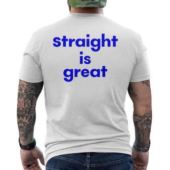 Straight Is Great Men's T-shirt Back Print - Thegiftio UK
