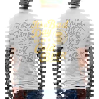 Vintage Distressed It's A Bad Day To Be A Cold Beer Men's T-shirt Back Print - Thegiftio