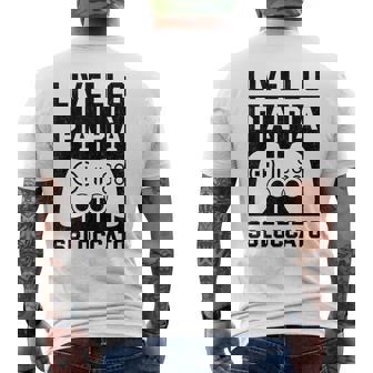 Gaming Livello Papablocatto Regalo Gamer Esta Del Papà T-shirt da uomo con stampa posteriore - Novitaregali