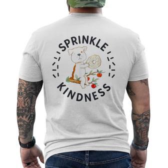 If You Give A Dog Donut Sprinkle Kindness Cute Men's T-shirt Back Print | Mazezy