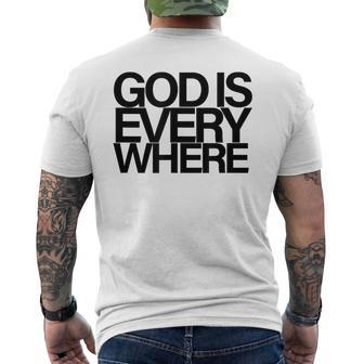 God Is Everywhere Spiritual Divine Eternal Faith Belief 2 Men's T-shirt Back Print - Thegiftio UK