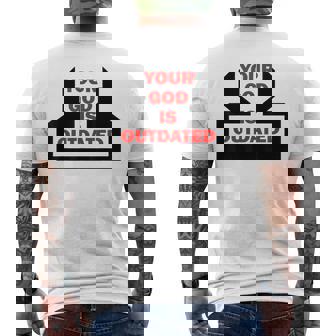 Your God Is Outdated Paganism Goth Metal Dark Ambient Music Men's Back Print T-Shirt | Mazezy