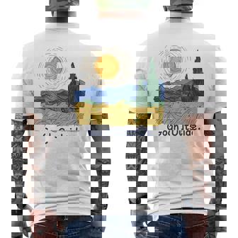 Gogh Outside Starry Night Nature Lover Inspirational Artist Men's T-shirt Back Print | Seseable FR