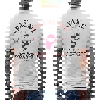 Greenland Map Flag Travel Souvenir Greenlandic Pride Roots Men's T-shirt Back Print - Monsterry