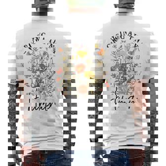 Growing A Tiny Human Expecting Mom To Be Pregnancy Men's T-shirt Back Print | Mazezy