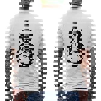 Guitar Silhouette Music Band Rock Grunge Vintage Graphic Art Men's Back Print T-Shirt | Mazezy