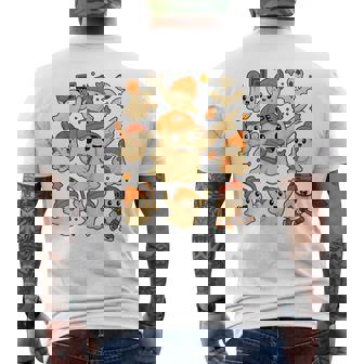 Halloween PE Teacher Costume Ghost Physical Education Men's Back Print T-Shirt | Mazezy