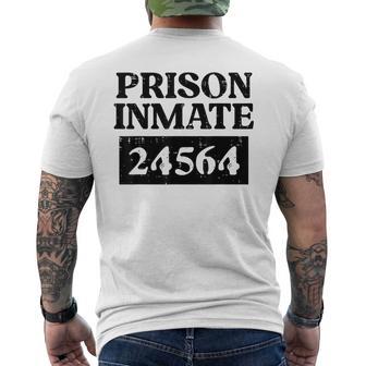 Halloween Prisoner Prison Inmate Costume Women Men's T-shirt Back Print - Thegiftio UK