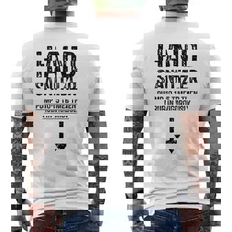 Hand-Sanitizer Rub In And Pump 10-15 Times Adult Humor T-shirt imprimé au dos - Cadeauxyz