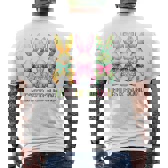 Happy Easter Bunny Easter Squad 2025 Men's Back Print T-Shirt | Mazezy