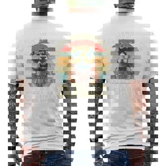 Happy Groundhog Day Birthday Cool Groundhog With Sunglasses Men's T-shirt Back Print - Monsterry