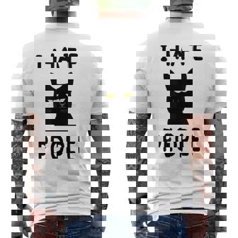 I Hate People Ew People Kitten Cat Lover Men's T-shirt Back Print | Mazezy