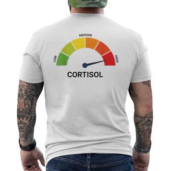 The Health Effects Of High Cortisol Levels Men's T-shirt Back Print - Monsterry