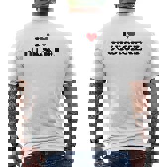 I Heart Jukskei Player I Love Jukskei Men's Back Print T-Shirt | Mazezy